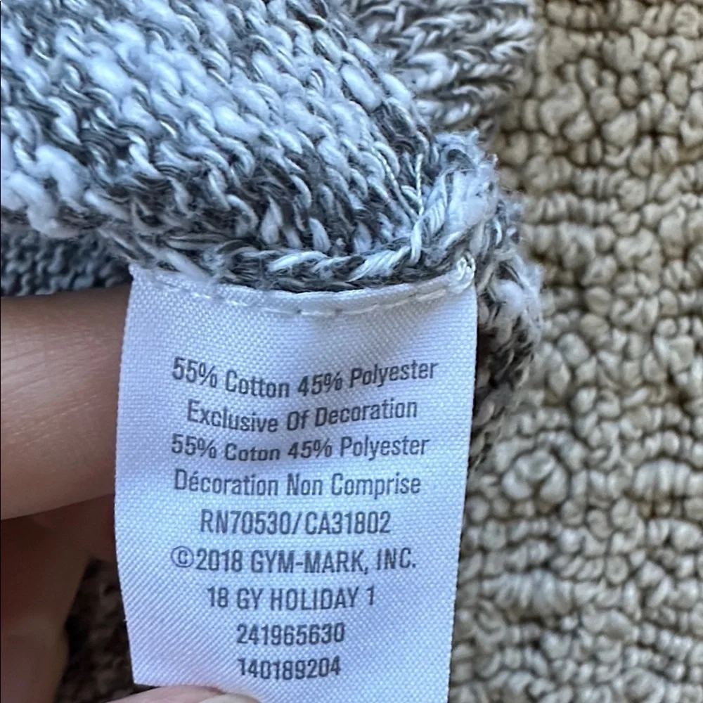 Gymboree Gray Knit Sweater with Colorful Sleeve
